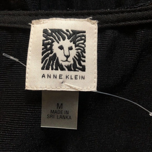 Anne Klein Black Sequin Duster Size Medium Metallic  Sparkle Open Dressy Kimono - Picture 3 of 12